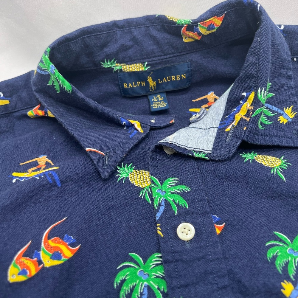 Boys Polo Ralph Lauren Short Sleeve Button Up - Picture 3 of 3